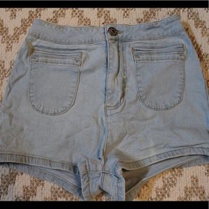 BDG Acid Wash High Waist Denim Shorts